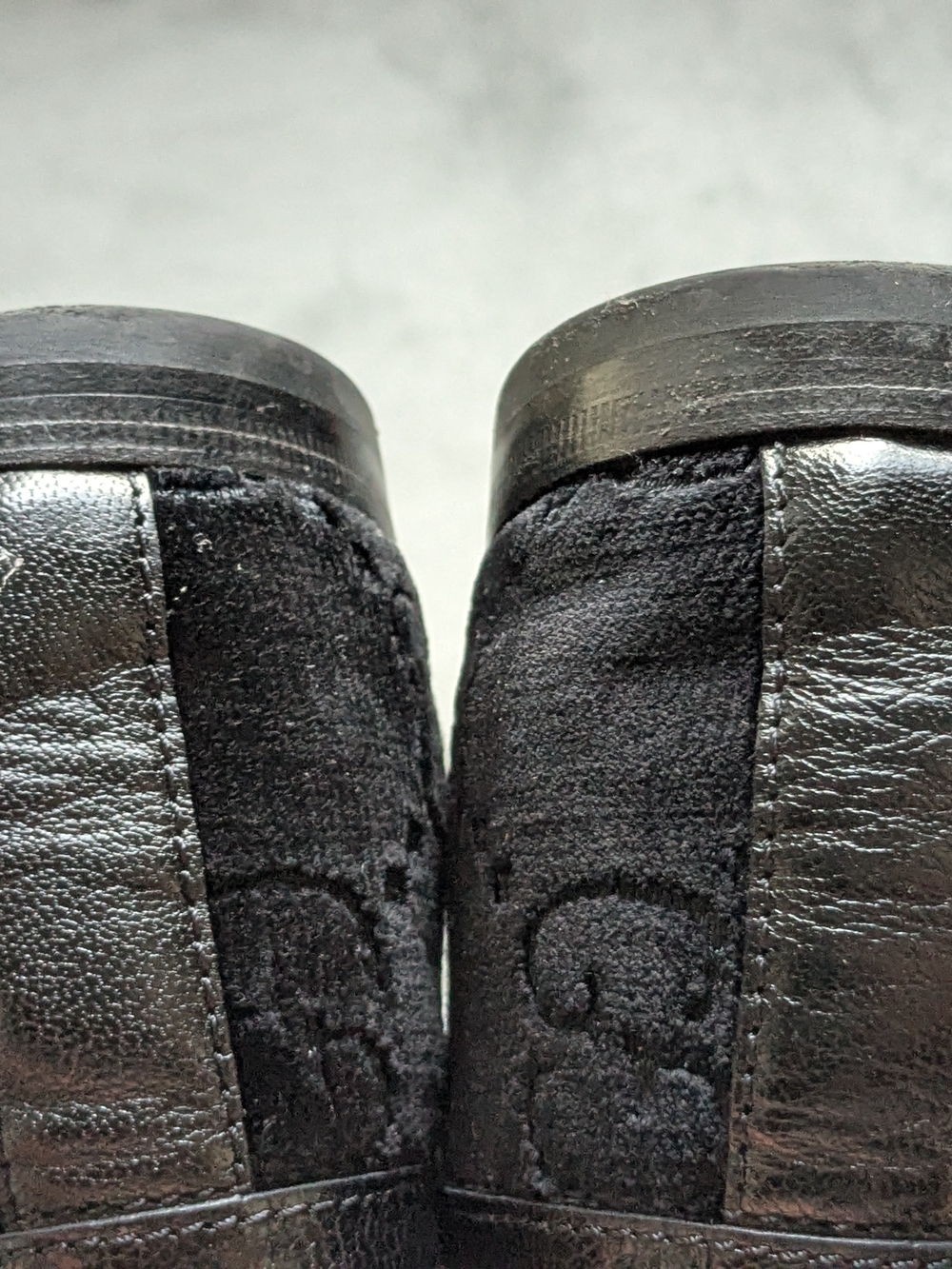 Black Velvet Horsebit Loafers - Luxury Men's Dress Shoes Gucci 10 US Monogram - Picture 12 of 16